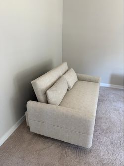 Microfiber futon sofa bed loveseat couch