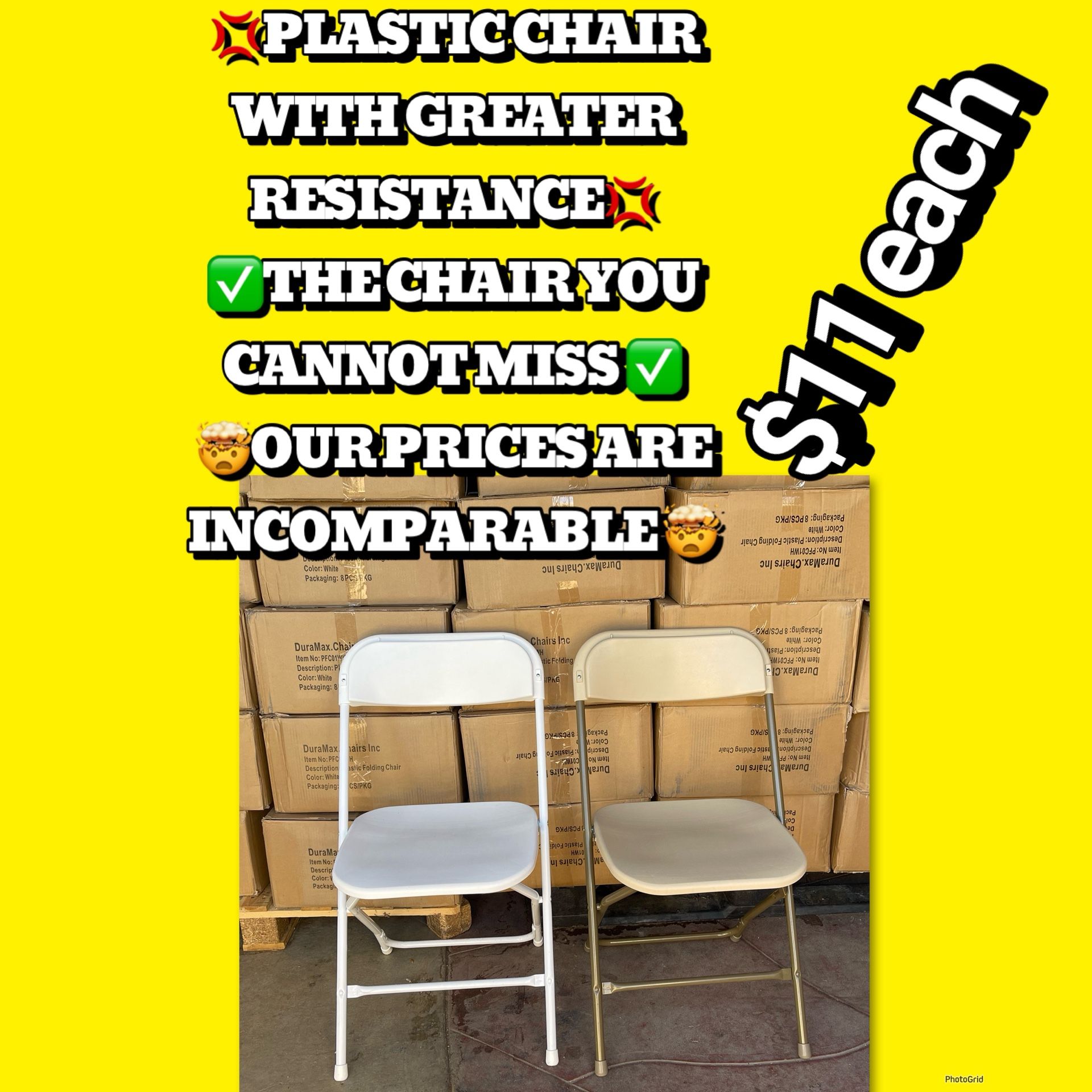 Plastic Chairs For Sale $11 Each Chair New