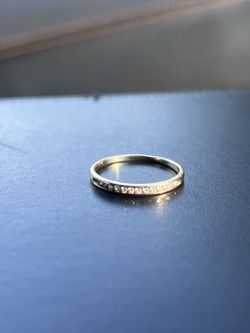 14 K Diamond Wedding Band