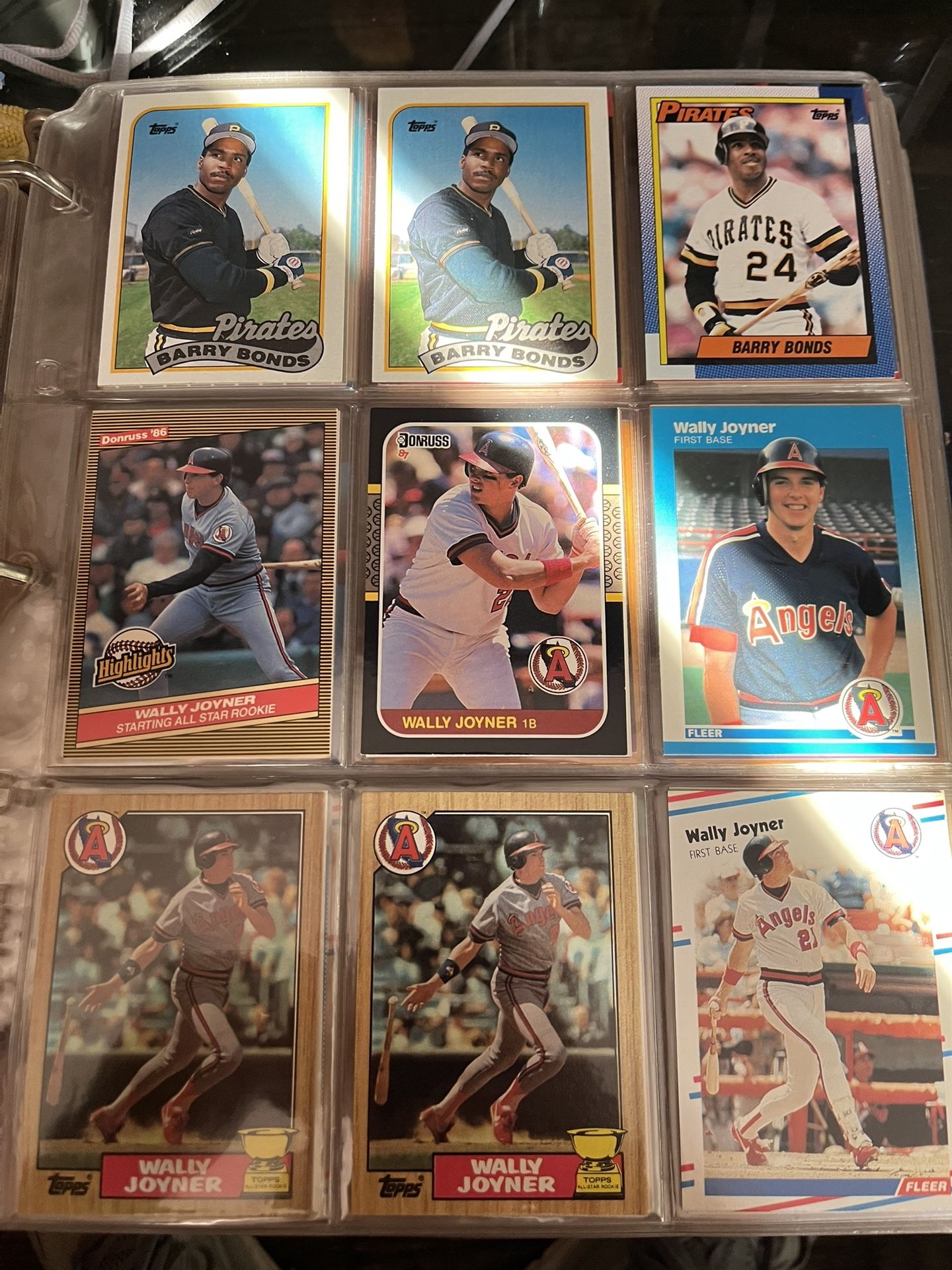 Wally Joyner cards (15)