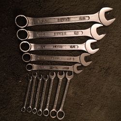 12-SEARS COMBINATION WRENCHES 7-SMALL WRENCHES 5/32-7/16-AND 5-WRENCHES 3/8-11/16-$25.00