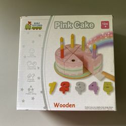 Wooden Birthday Cake, Montessori Learning Toy, Brand New In Box