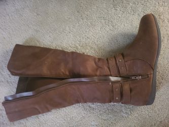 Brown Fergalicious Knee High  Boots