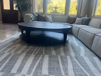 Hooker Chapman black round cocktail table