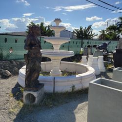 Concrete Fountain / Cement Backyard Garden Outdoor Fountains