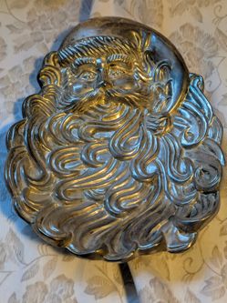 Vintage Embossed Santa Claus Wall Plaque