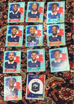 WORLD CUP 2026 PANINI STICKER   FRANCE  SOCCER  TEAM. LOT OF 11 STICKERS. BRASIL EDITION