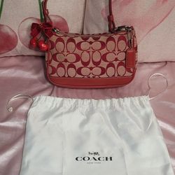 Coach Vintage Demi Red Signature C Bag