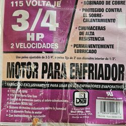 3/4hp Cooler Motor Brand New In The Box And New Water Pump 