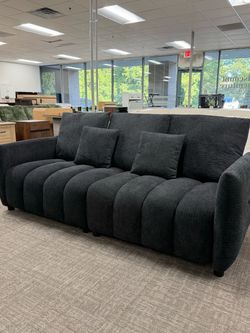 Modern Boucle Sofa Couch, 80"W Comfy 3 Seater Cloud Sofa with Soft Pillows, Curved Sofas Deep Seat, Oversized Loveseat for Living Room, Bedroom, Offic