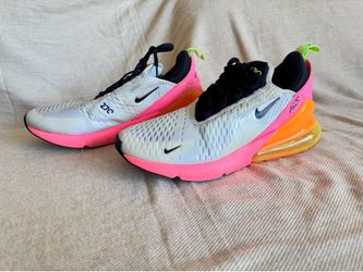 Nike Air Max 270 White Pink Orange Sneakers