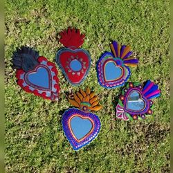 Sacred Heart, Tin. Handmade Corazón, Corazón Sagrado