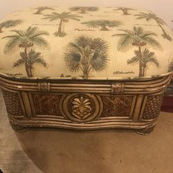 RATTAN Tommy Bahama Style Footstool 