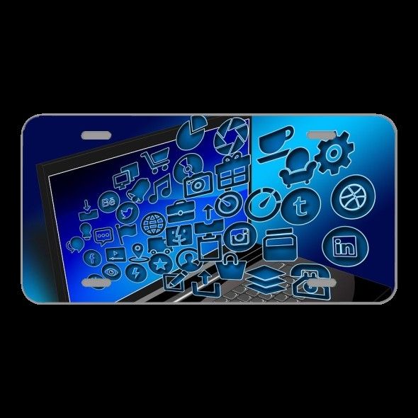 License Plate Novelty Car Front Laptop Notebook Structure Internet