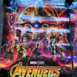 avengers infinity war movie poster dual sided 27x40 (3) Three Total