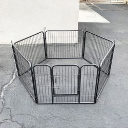 (NEW) $70 Pet 6-Panel Playpen, Each Panel (24” Tall X 32” Wide) Heavy Duty Dog Exercise Fence Gate Crate Kennel 