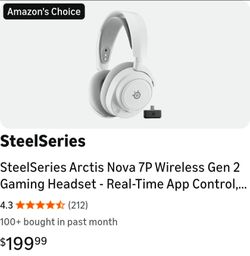 SteelSeries Arctis Nova 7P Wireless Gen 2 Gaming Headset - Real-Time App Control, 50+ HR Play, Neodymium Magnetic Drivers, Mix 2.4GHz/Bluetooth, PS5, 