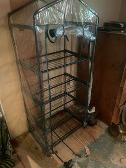 Indoor Mini Greenhouse with Shelves, external humidifier
