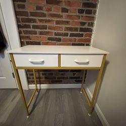 White And Gold Desk