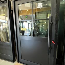2-entry Glass doors Self Closing -in / Out Swing 48”x80” each $3495