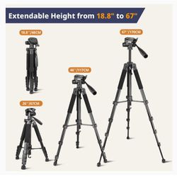 67 Inch Heavy Duty Tripod Stand for Cameras