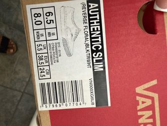 Vans floral size 8