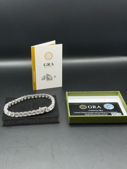 Moissanite Embedded Silver Tennis Bracelet