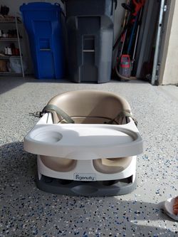 Ingenuity Baby Base 2-in-1 Booster Feeding High Chair and Floor Seat with Self-Storing Tray