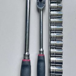 Snap-On Ratchets and 13pc 6 Point Socket Set