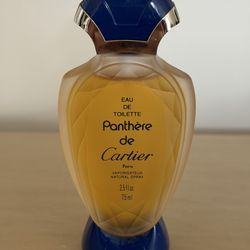 RARE Vintage Cartier Panthère EDT - Blue Cap Formula (Nearly Full)