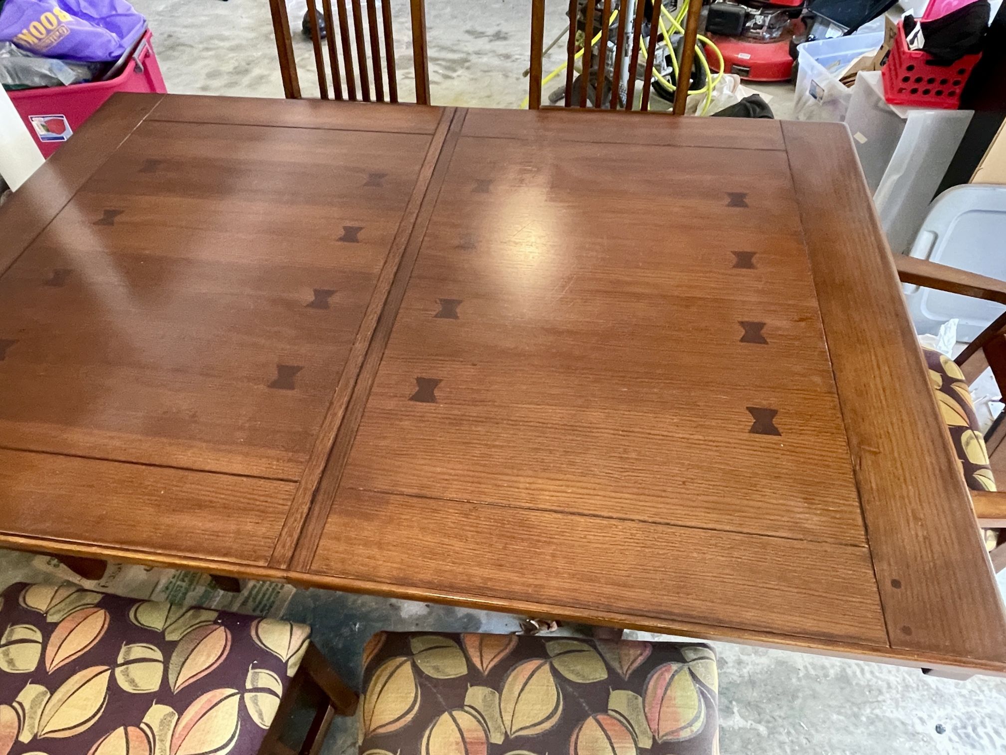 Solid Wood Dining Room Table With 6 Chairs And Leaf
