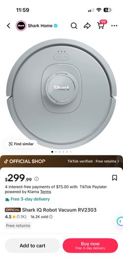 Shark IQ Robot vacuum