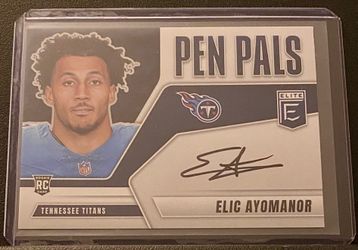 2025 Donruss Elite Elic Ayomanor Rookie Pen Pals ON CARD AUTO