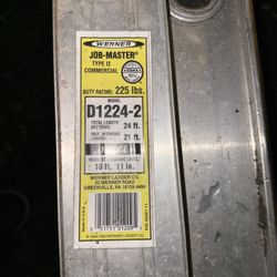 24 Foot Werner Ladder In Perfect Condition. 
