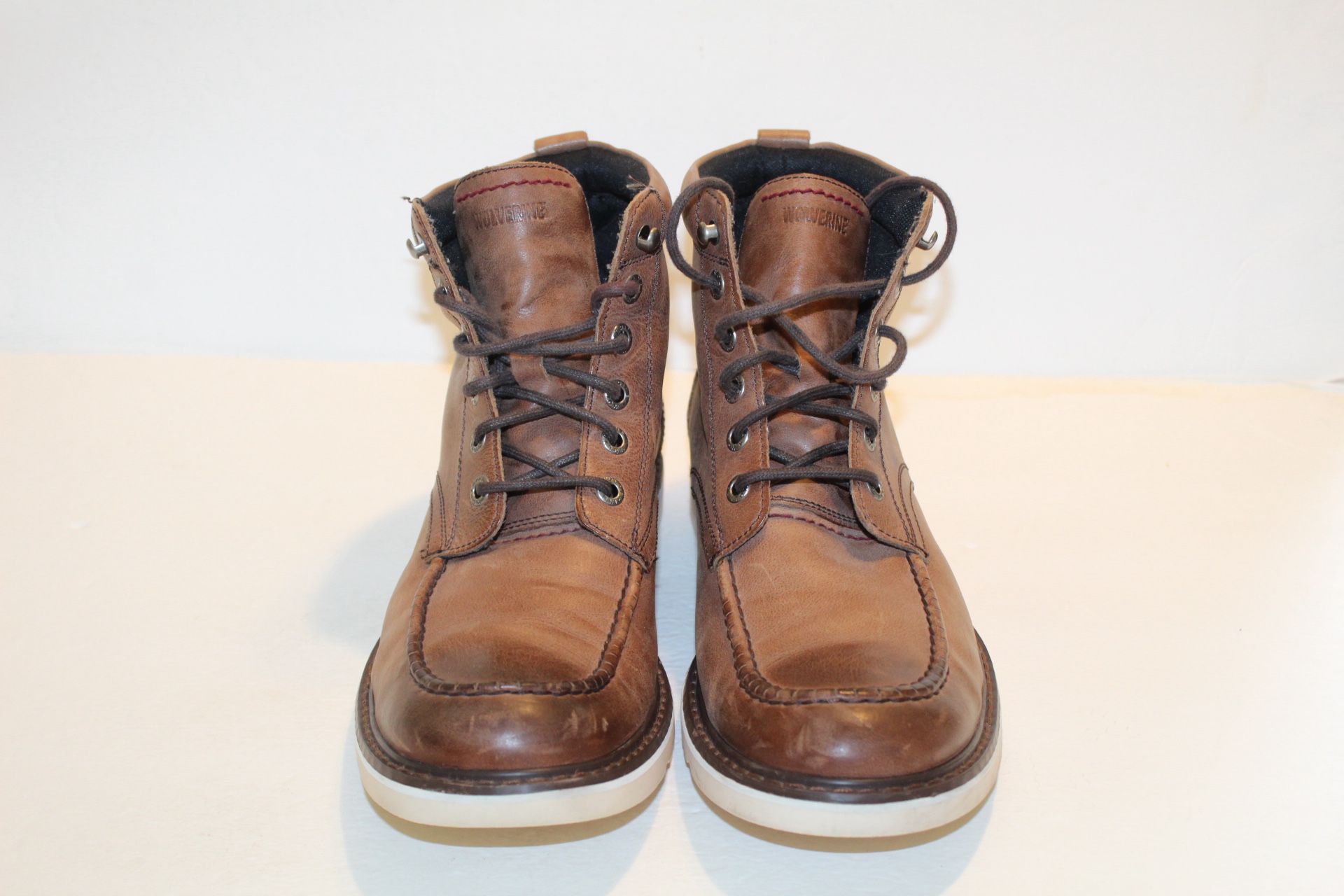 Mens Wolverine Moc Toe Work Boots Size 8.5