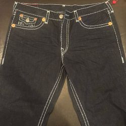 True Religion Jeans – Navy Blue w/ Light Blue Trim – Size 42 – Excellent Condition