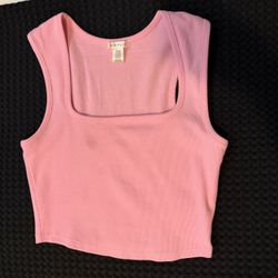 women’s pink crop top size M