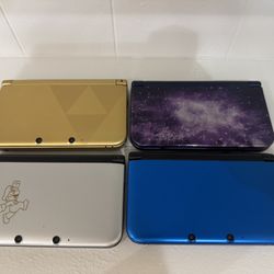 Nintendo 3DS XL Console Lot of 4 - Mixed Models - Tested & Working