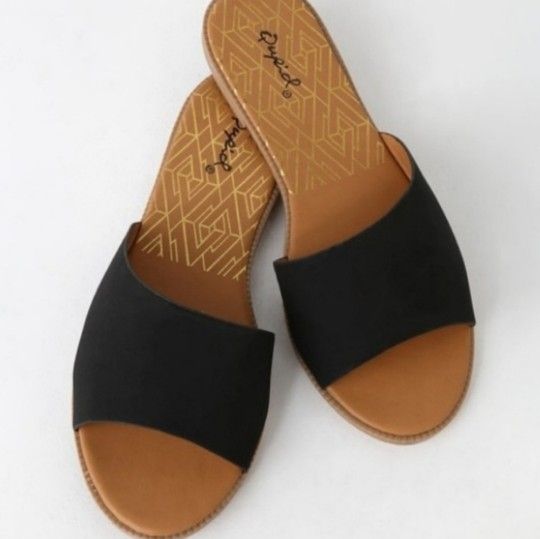 Qupid Slide On Sandals