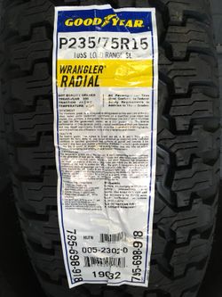 4 llantas new GOODYEA 235/75/15