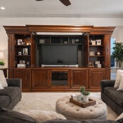 Luxury Entertainment Center with built in lighting - 10.6ft x 8ft