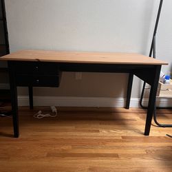 55" Wooden Desk with Drawers