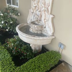 Outdoor Fountain With Cherubs, durable Cast Stone