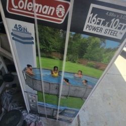 Brand New 16x10x48 swimming pool includes Filter pump and ladder. 