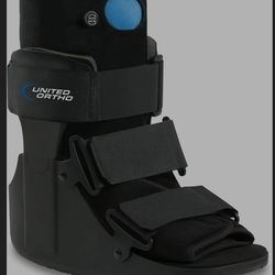 United Ortho USA14115 Short Air Cam Walker Fracture Boot, Medium, Black