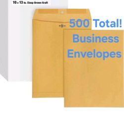 500 Total Yellow Business Envelopes New