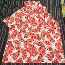 UNDER ARMOUR The Playoff Polo All Over Print Colorful Floral Shirt Men’s Size L