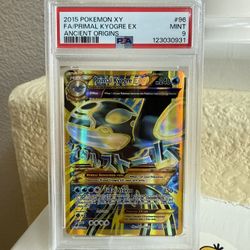 2015 POKEMON XY ANCIENT ORIGINS #96 FULL ART/PRIMAL KYOGRE EX PSA 9
