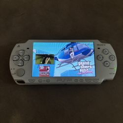 Modded Glittery Light Blue PSP 2001