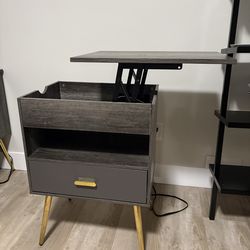 Nightstand (2 available), fold out, phone plug in, changing lights